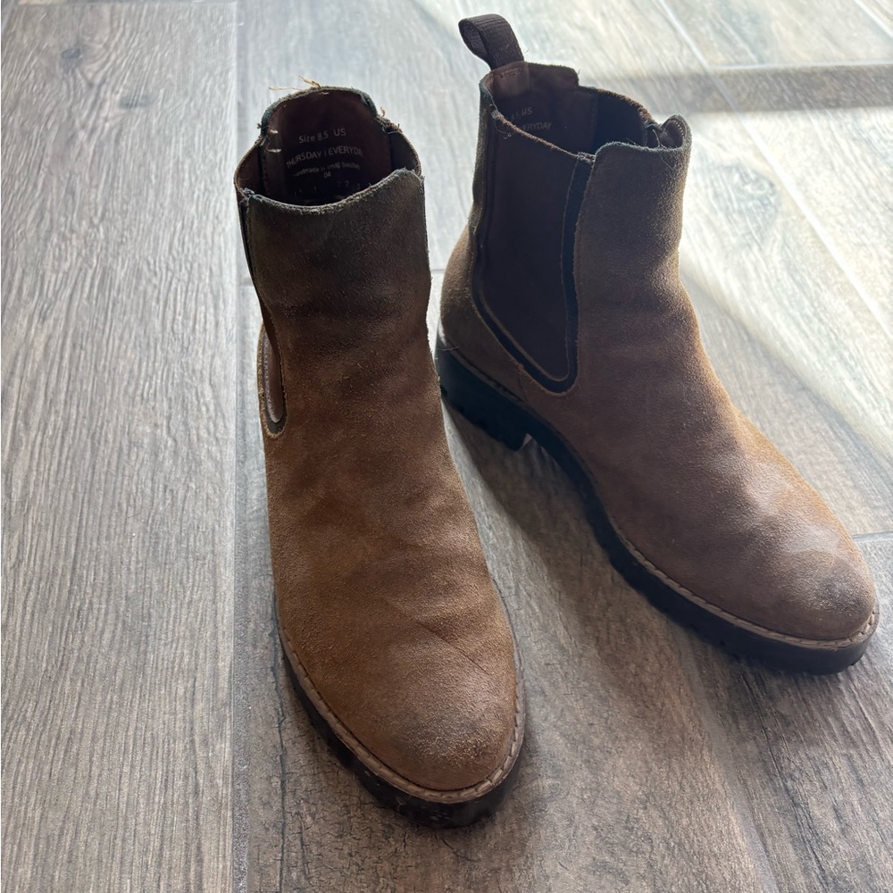 Thursday Brown Suede ankle boots